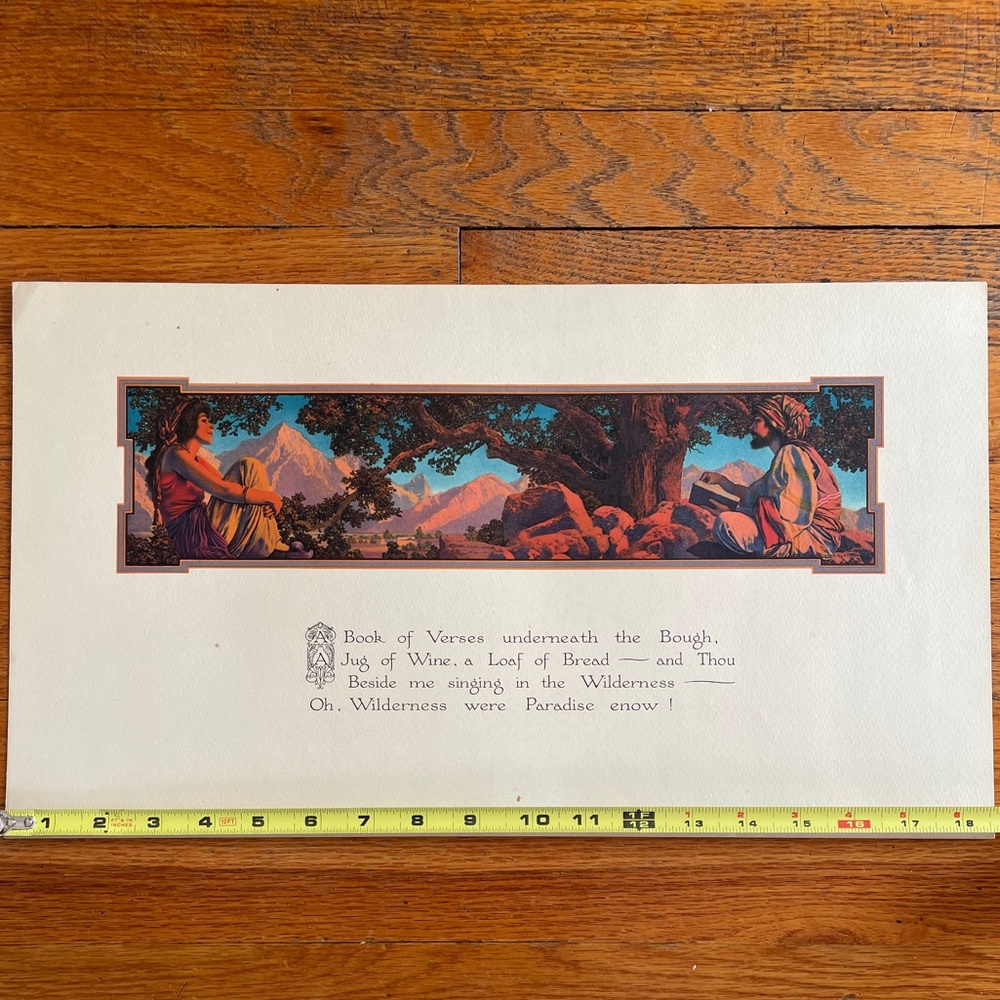 Vintage Maxfield Parrish Rubaiyat original print